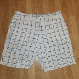 White and Blue Checkered Head Golf Shorts